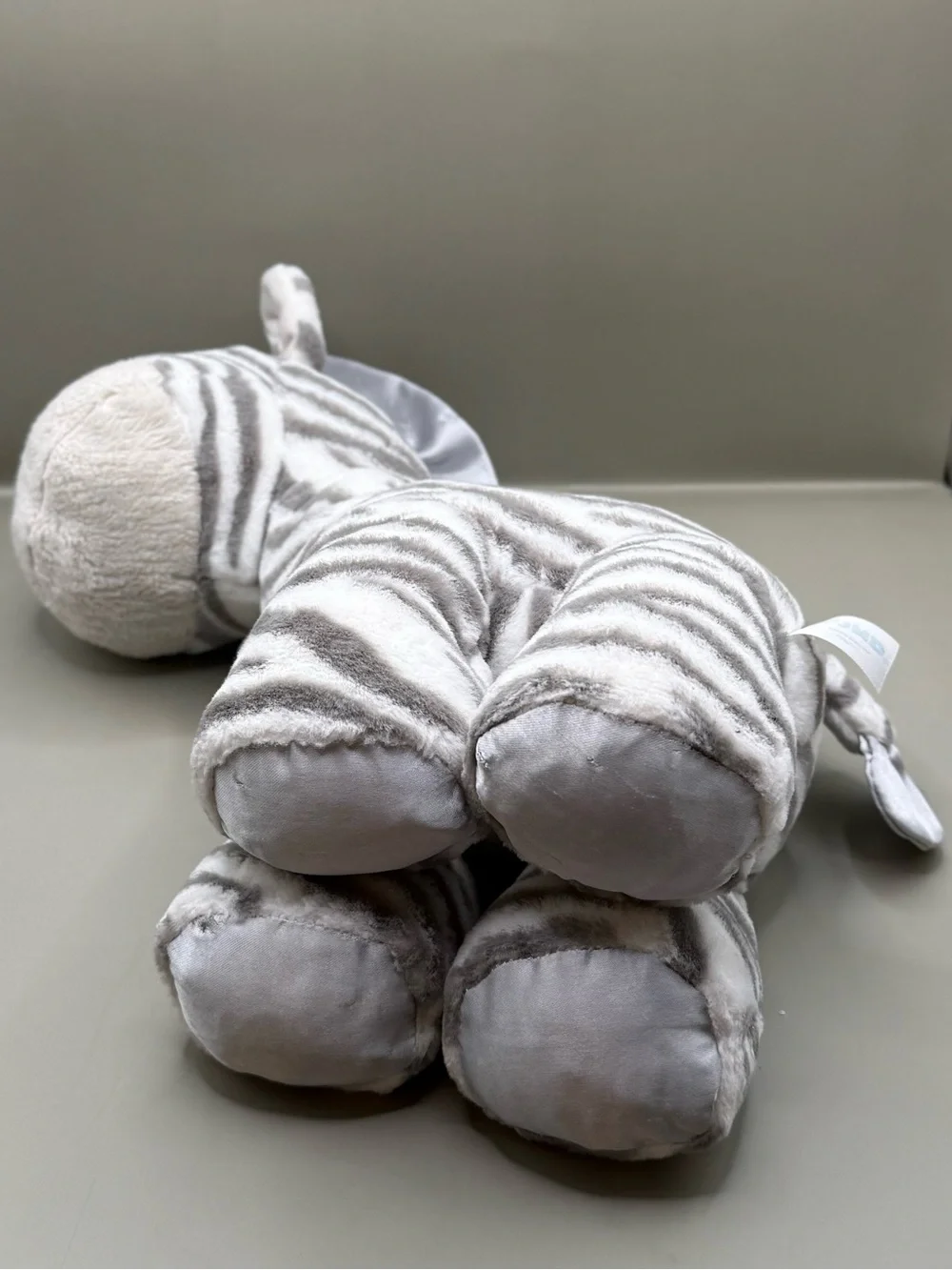 Baby GUND Zebra Zebra Plush Stuffed Animal Lovey Satin Trim